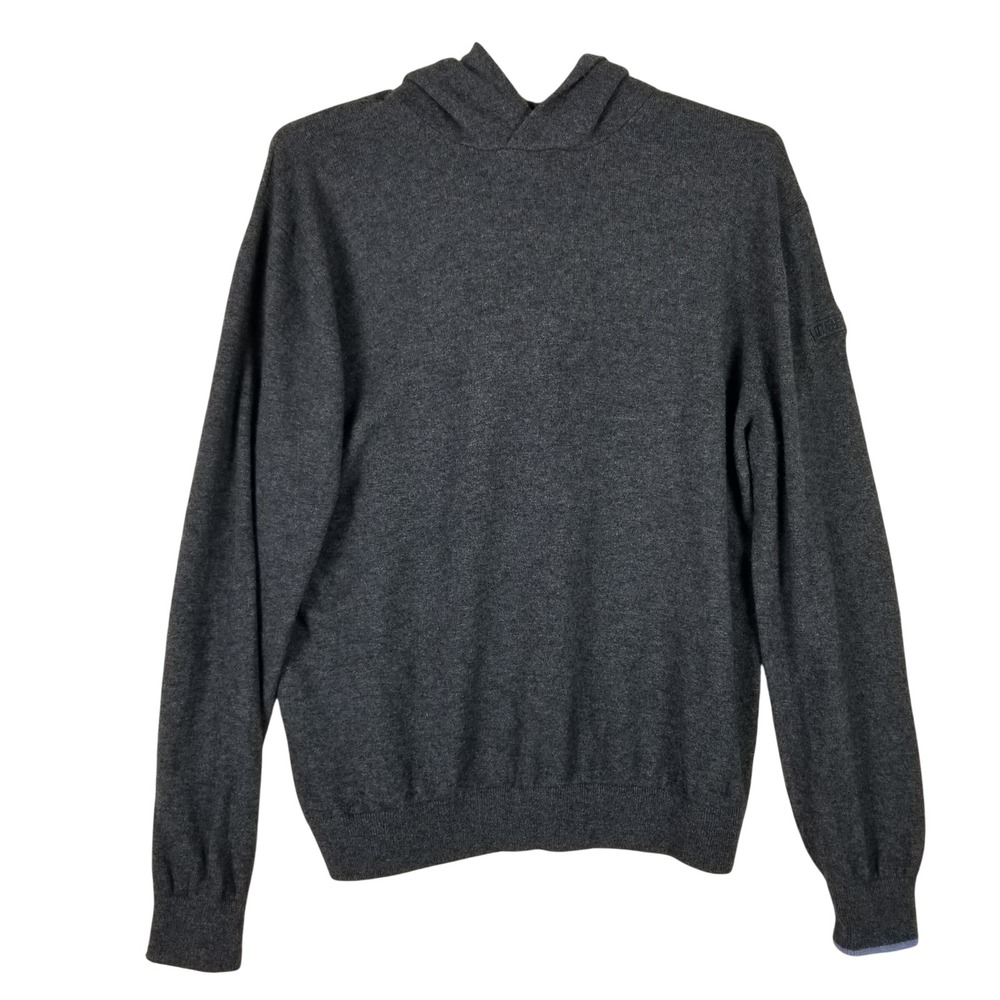 Greyson Hoodie Mens XXL Charcoal Grey Wool Cashmere Blend Knit Nature Sweater